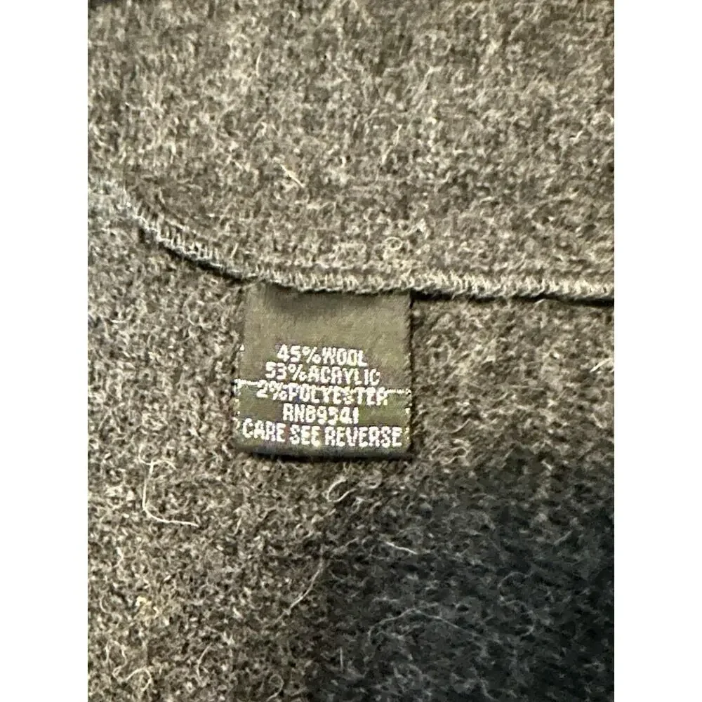 Vtg Y2K Faux Fur Wool Blend Sweater Jacket Petite Medium Lisa International